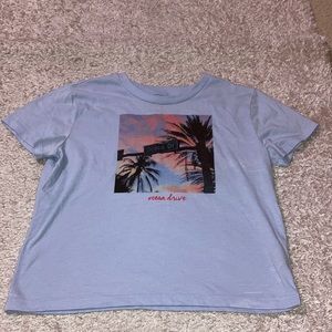 Periwinkle Colored Graphic Tee